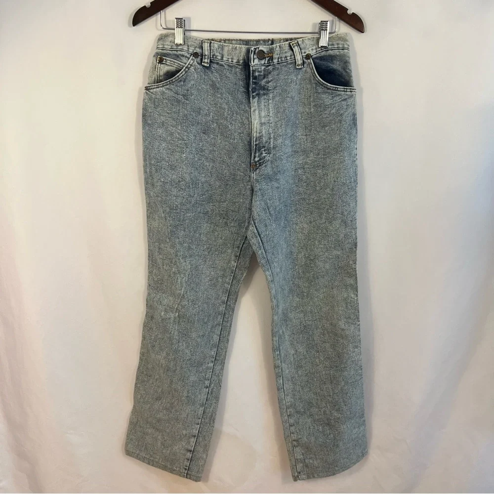 Vintage Sheplers Jeans High Waist Size 32 Womens Stone Wash Blue - Picture 1 of 5